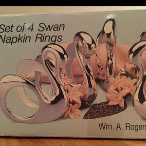 Wm. A. Rogers Silver Swan Napkin Rings